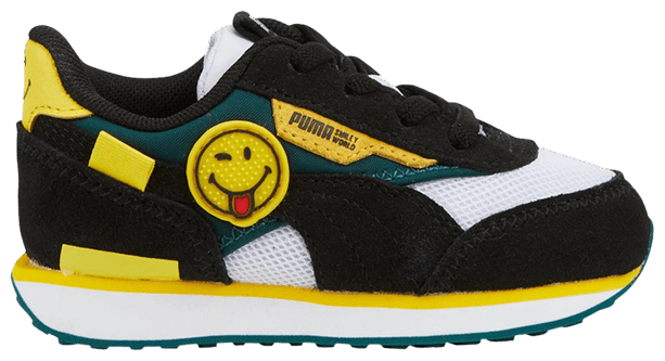 Puma SmileyWorld x Future Rider Infant Black Vibrant Yellow