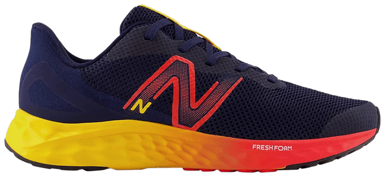 New Balance Fresh Foam Arishi v4 Big Kid Wide Navy Red Egg Yolk