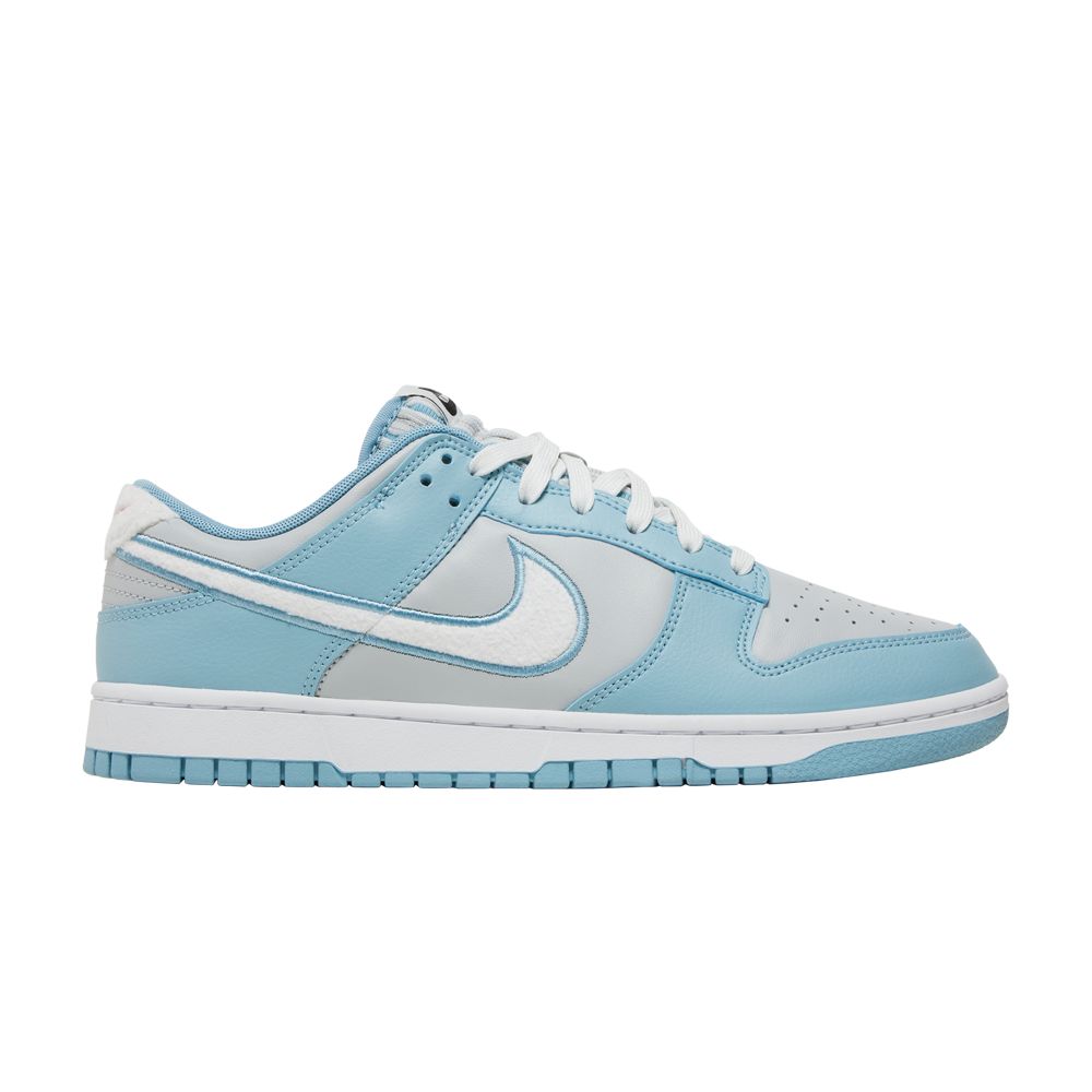 Nike Dunk Low 'Fleece Swoosh - Light Blue' | Grey | Men's Size 7
