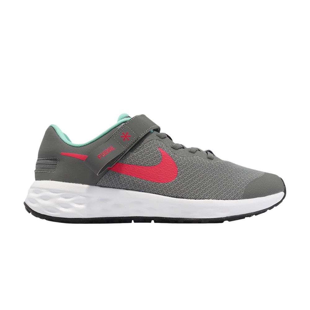 Nike Revolution 6 FlyEase GS 'Smoke Grey Siren Red' | Kid's Size 4.5