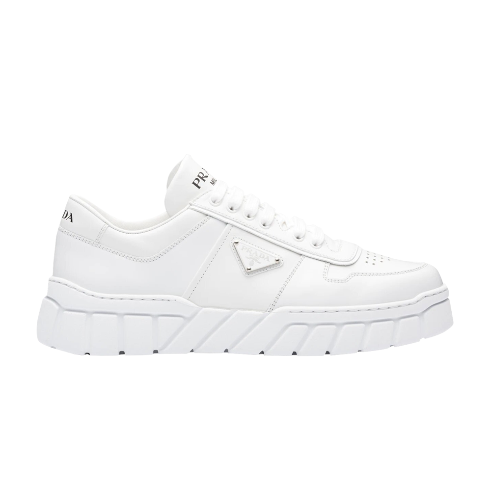 Pre-owned Prada Leather Sneakers 'white'