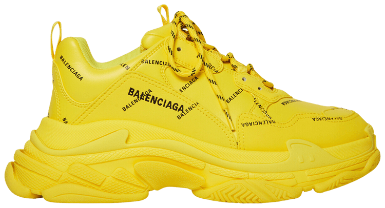 Buy Balenciaga Triple S Sneaker 'Allover Logo - Yellow Buy Balenciaga Triple S Sneaker 'Allover Logo - Yellow
