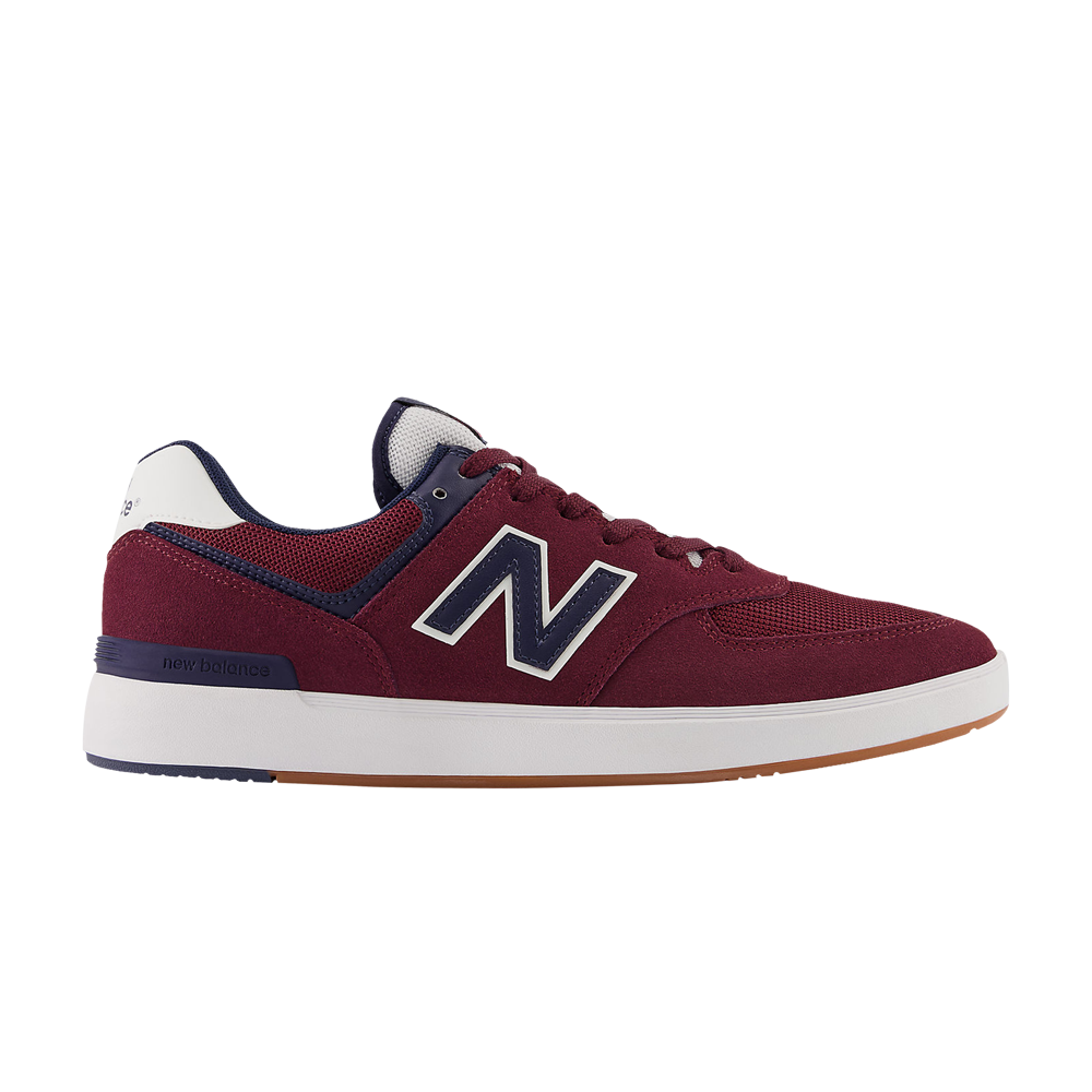 Pre-owned New Balance Wmns 574 Court 'burgundy Navy' In Red