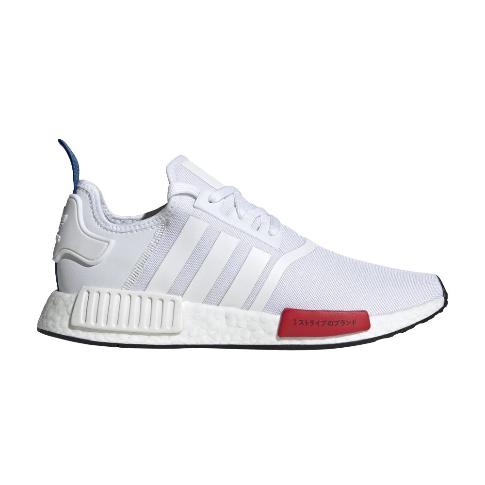 ADIDAS ORIGINALS NMD_R1 PRIMEKNIT 'WHITE RED BLUE'