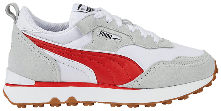 Puma Rider FV Big Kid Essentials   Platinum Grey Red