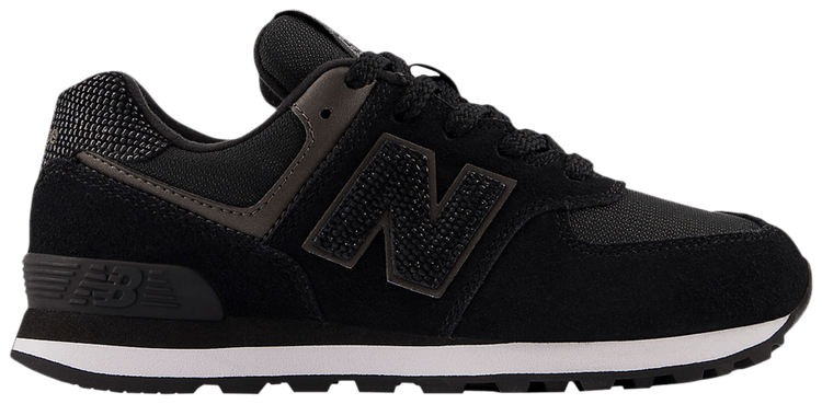 New Balance 574 Little Kid Black Metallic