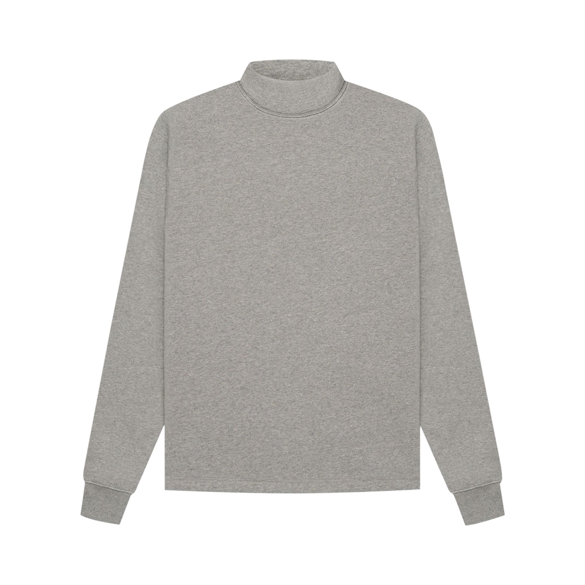 Pre-owned Essentials Fear Of God  Relaxed Mockneck 'dark Oatmeal' In Grey