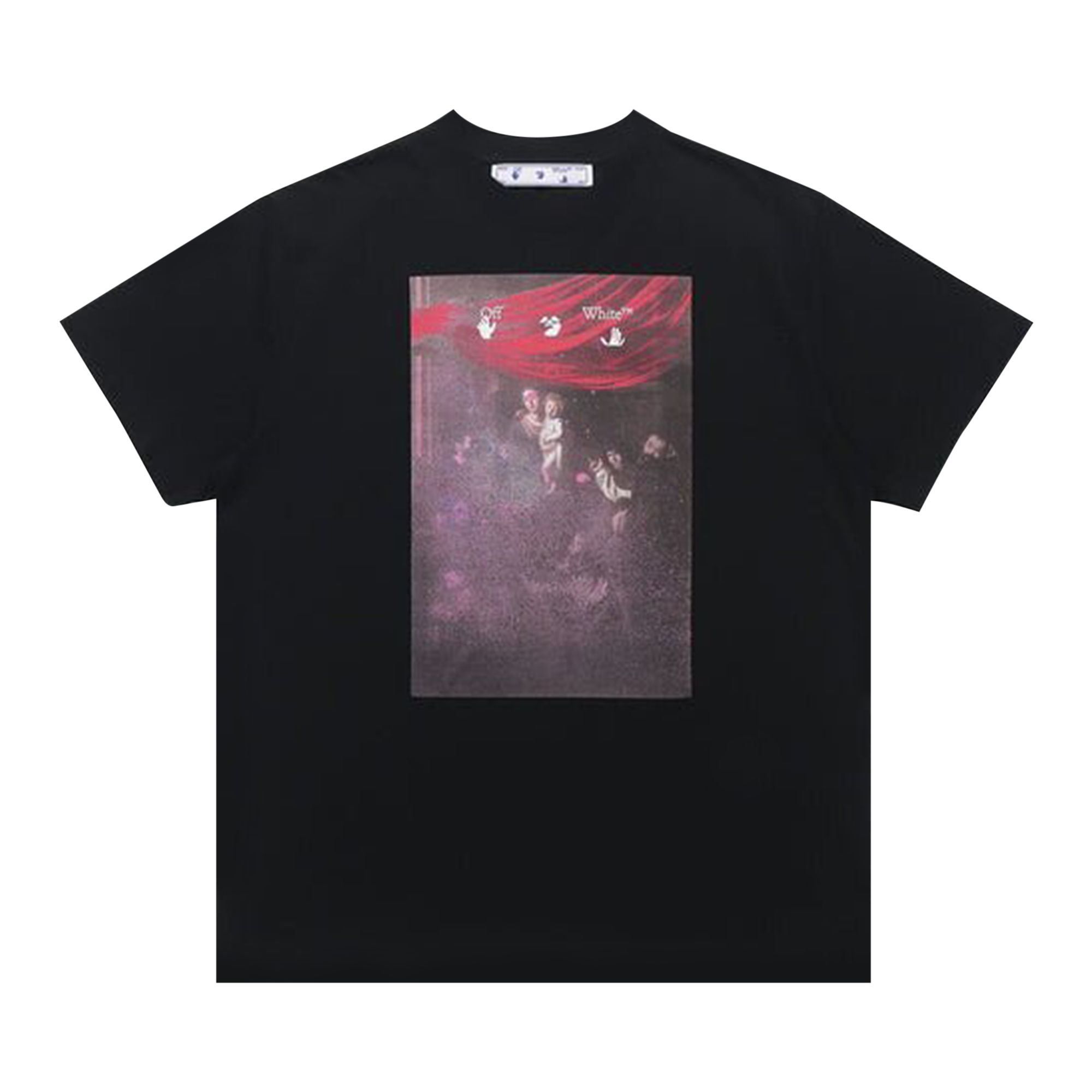 Off-White Sprayed Caravaggio Short-Sleeve Over Tee 'Black' | Men's Size S