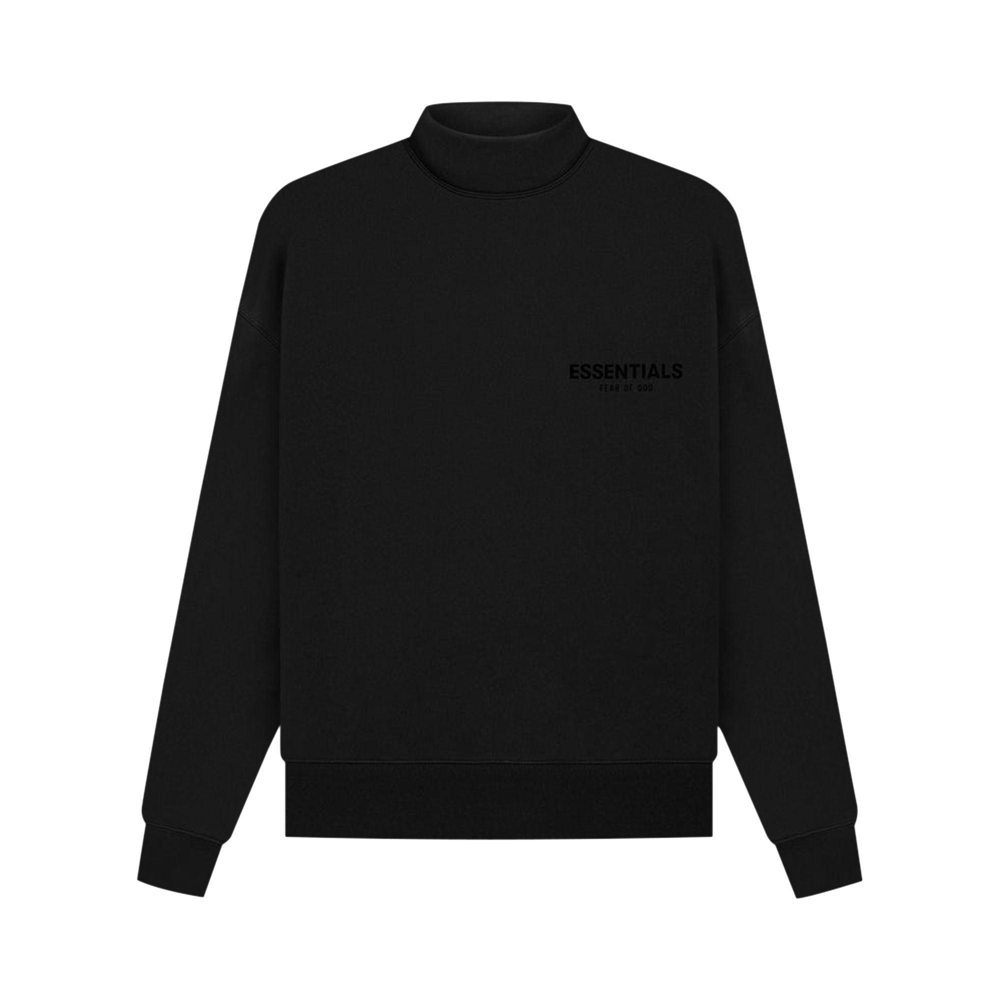 Fear of God Essentials Mockneck 'Stretch Limo' | Black | Men's Size M