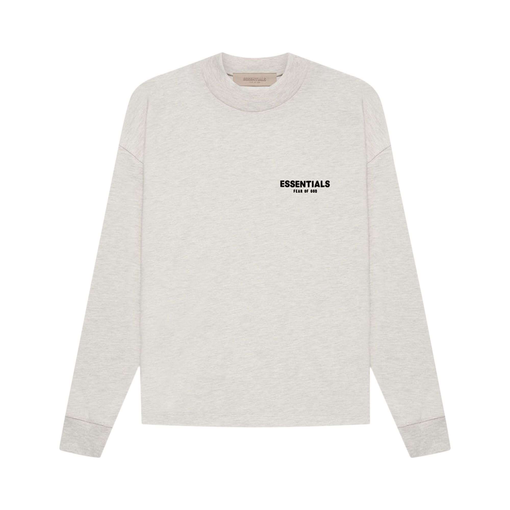 Fear of God Essentials Long-Sleeve Tee 'Light Oatmeal' | Grey | Men's Size XS