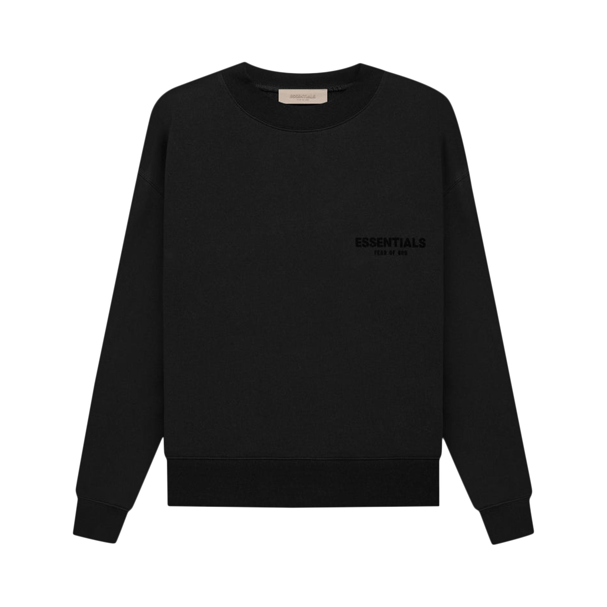 Fear of God Essentials Crewneck 'Stretch Limo' | Black | Men's Size 2XL