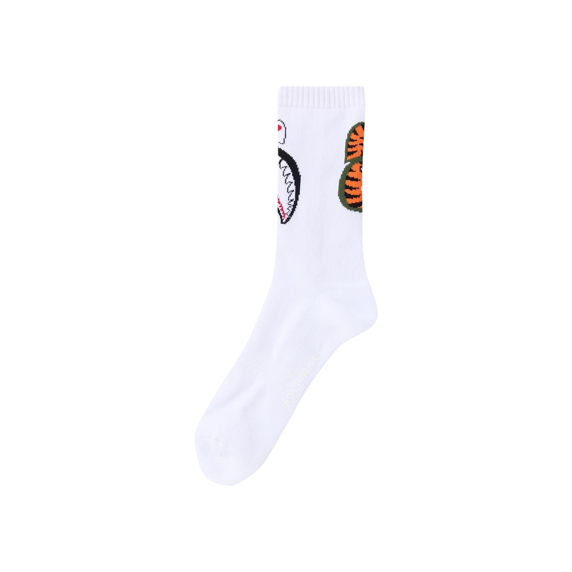 Pre-owned Bape Shark Socks 'white'