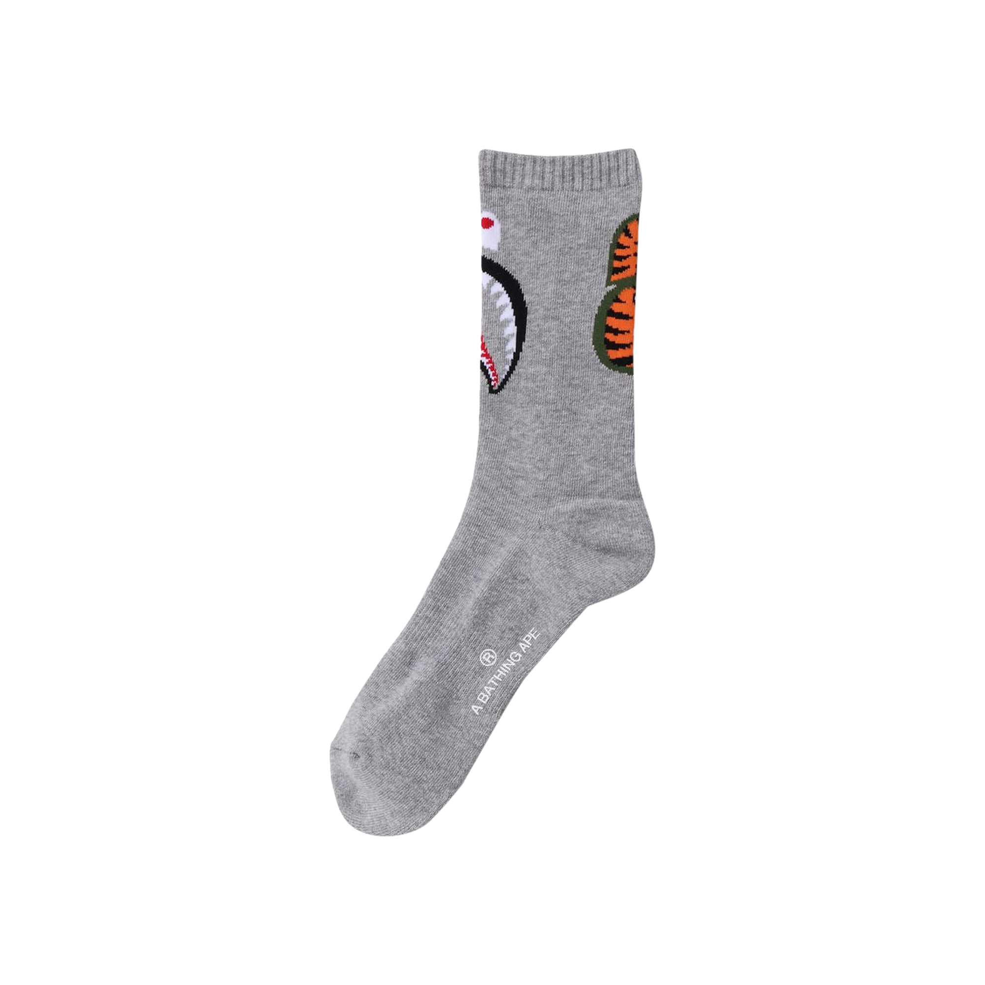 Pre-owned Bape Shark Socks 'grey'