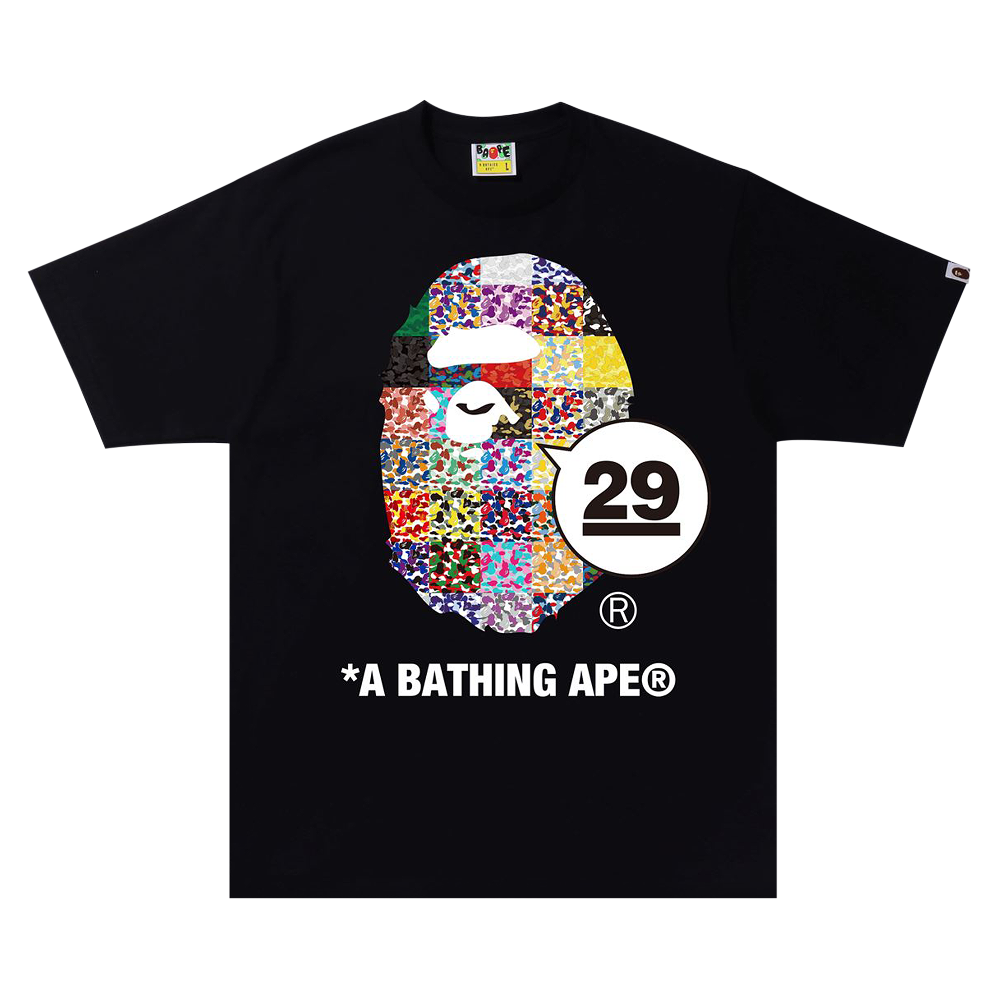 Pre-owned Bape 29th Anniversary Ape Head Tee 'black'