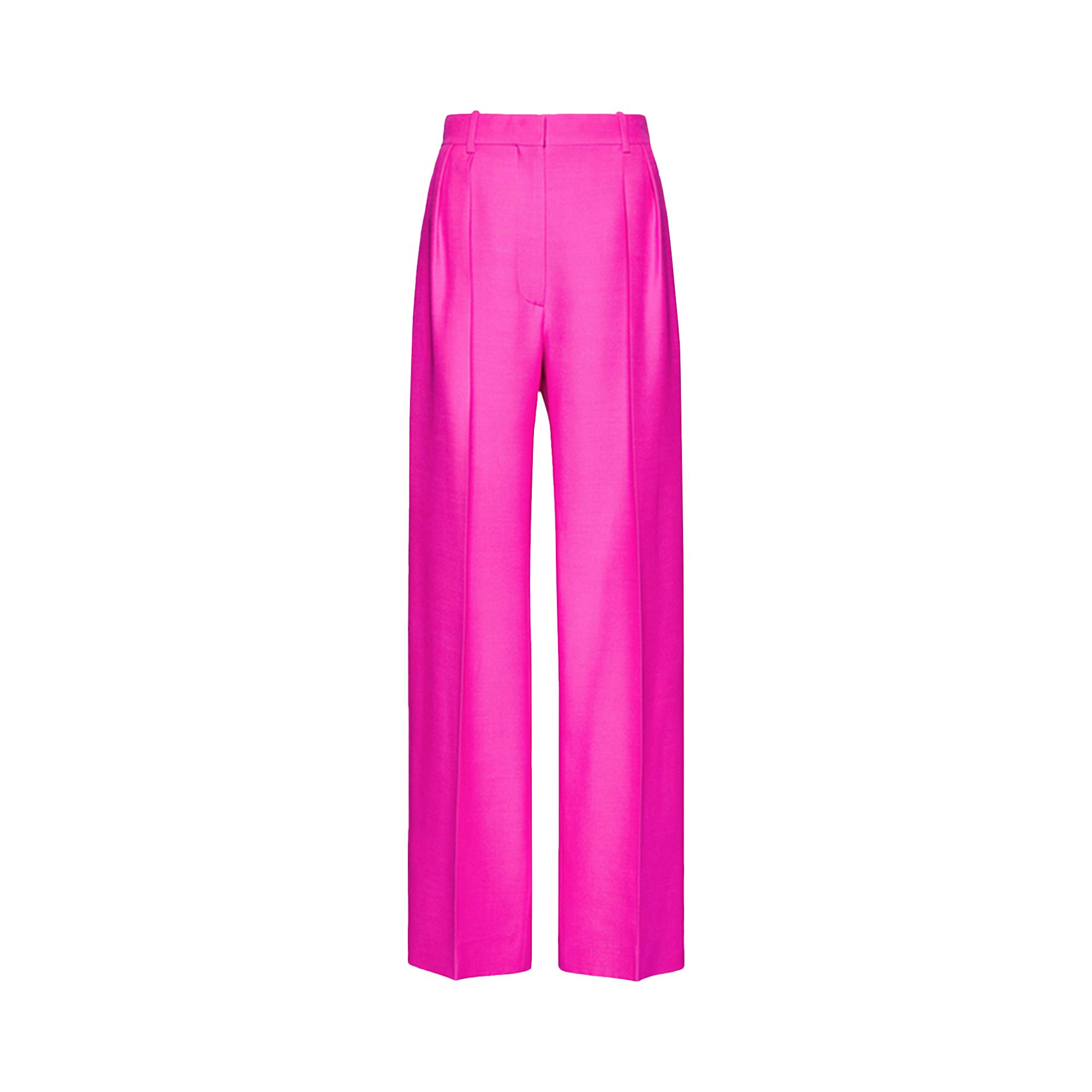 Pre-owned Valentino Crepe Couture Straight Leg Trousers 'pink' | Women's Size 42