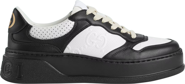 Gucci Wmns GG Embossed Sneaker 'Black White'
