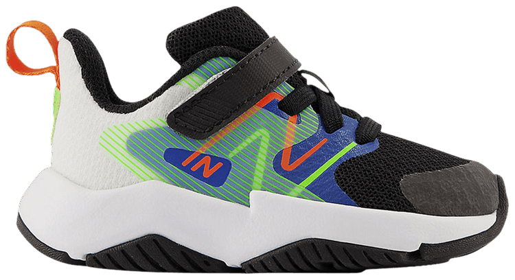 New Balance Rave Run v2 Bungee Lace Top Strap Toddler Wide Black Cobalt Green
