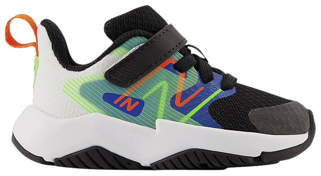 New Balance Rave Run v2 Bungee Lace Top Strap Toddler X Wide Black Cobalt Greene