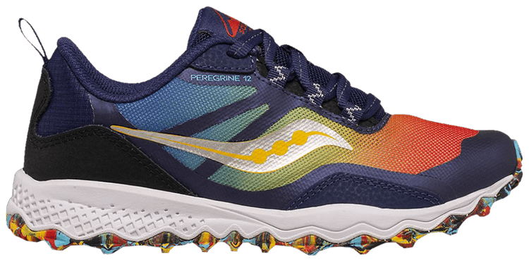 Saucony Peregrine 12 Shield Big Kid Blue Red Yellow