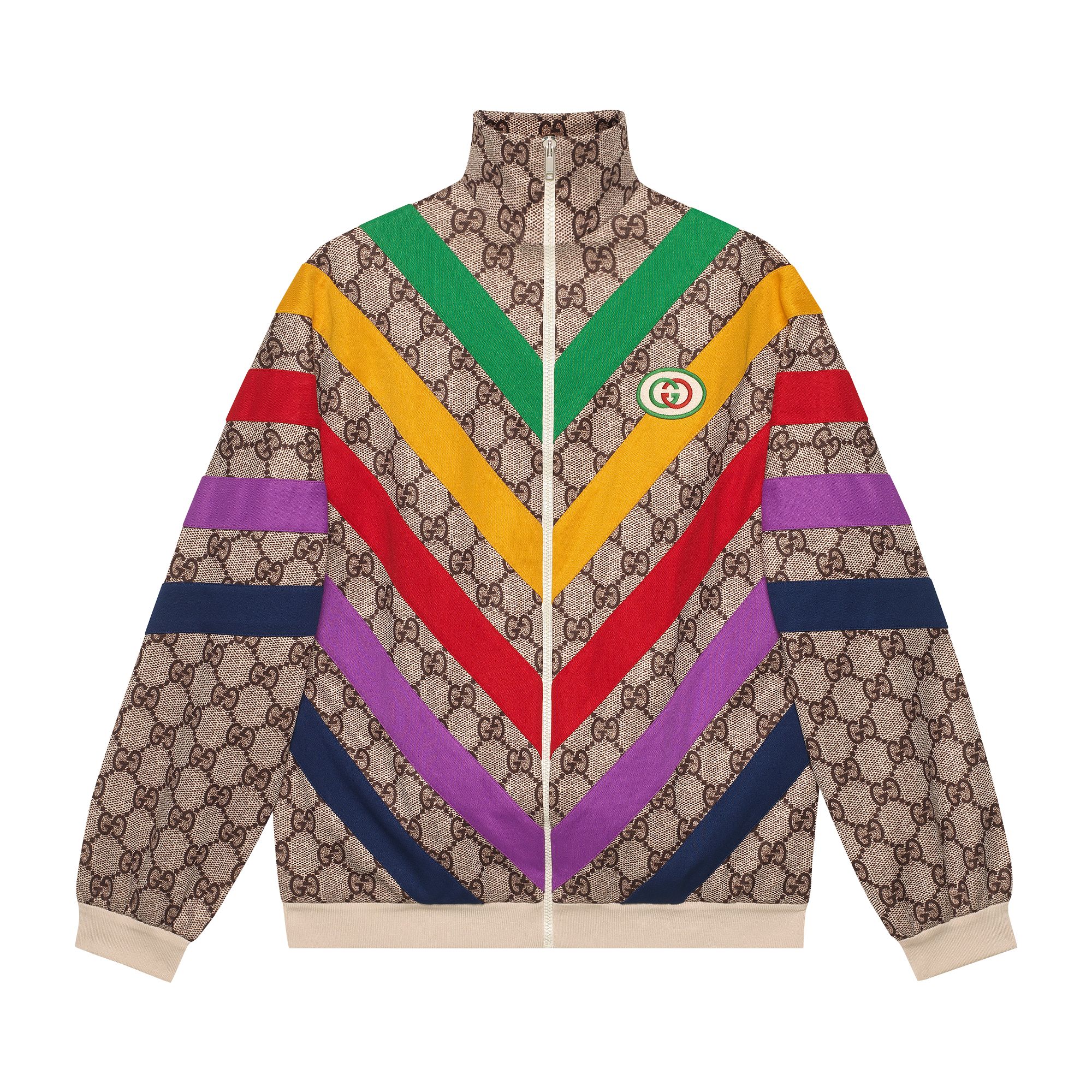 Gucci GG Supreme Print Jacket 'Beige/Ebony' | Tan | Women's Size M