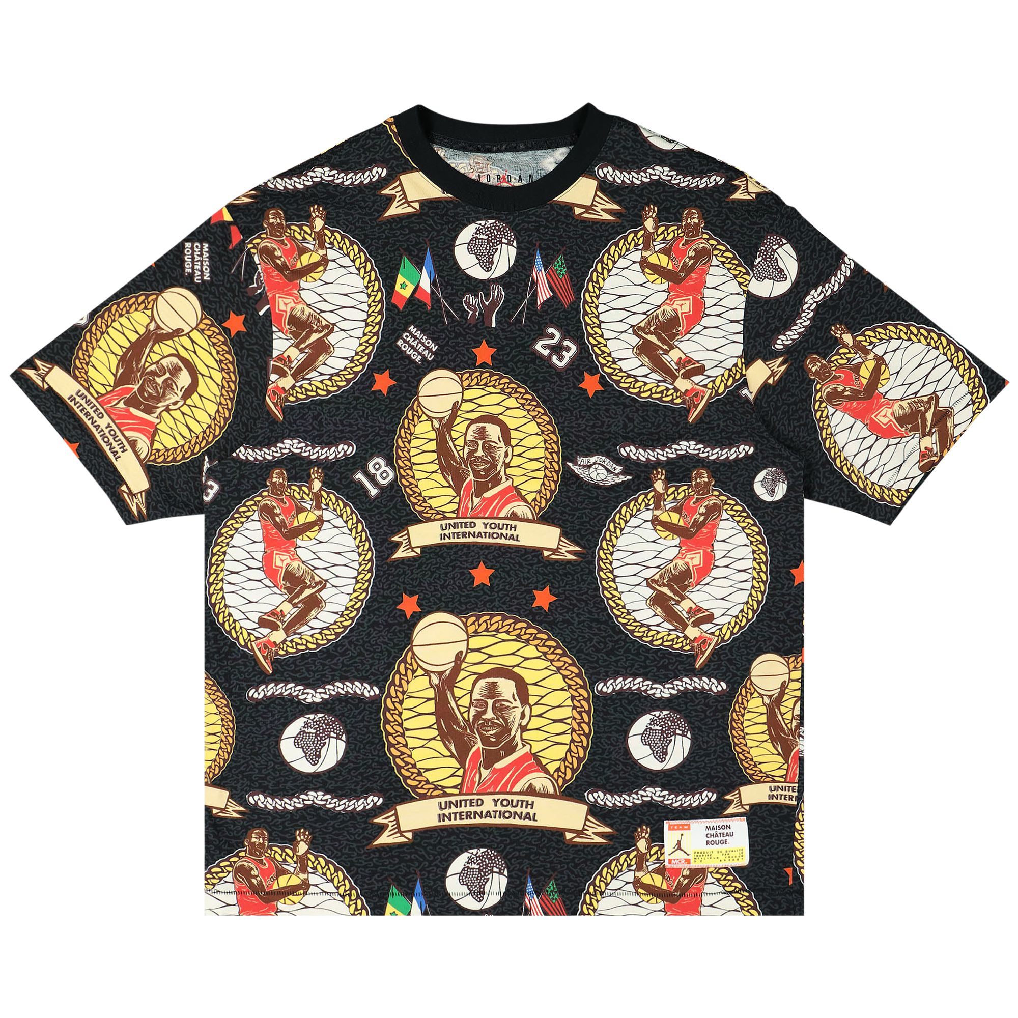 Air Jordan x Maison Chateau Rouge T-Shirt 'Black' | Men's Size M