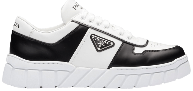 Prada Leather Sneakers 'White Black'