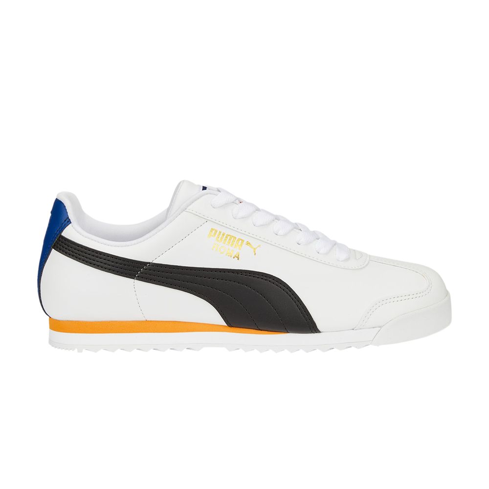 Puma Roma Basic Plus 'White Black Orange Brick' | Men's Size 5