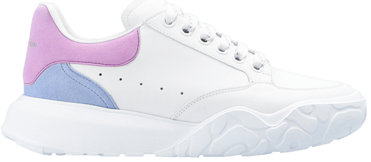 Alexander McQueen Wmns Oversized Court Trainer White Lilac Blue