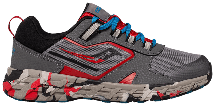 Saucony Wind 20 Big Kid Grey Red Camo