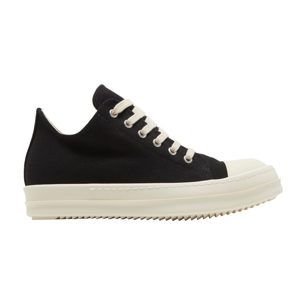 Pre-owned Rick Owens Wmns Drkshdw Strobe Cotton Denim Low 'black Milk' | Women's Size 37.5