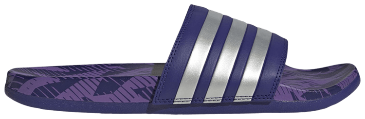 Adidas Adilette Comfort Slide Legacy Indigo Silver Metallic