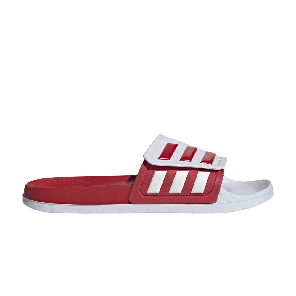 Pre-owned Adidas Originals Arsenal F.c. X Adilette Tnd Slide 'white Scarlet'