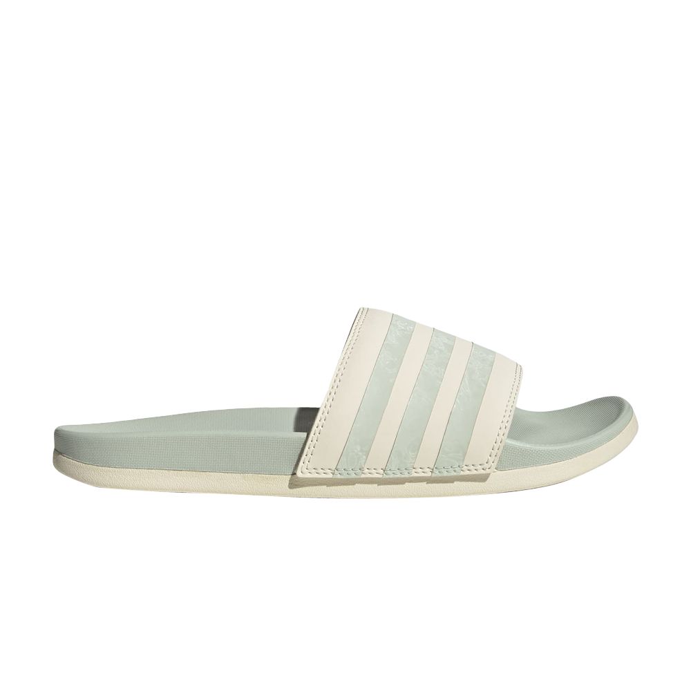 Pre-owned Adidas Originals Wmns Adilette Comfort Slide 'white Linen Green'