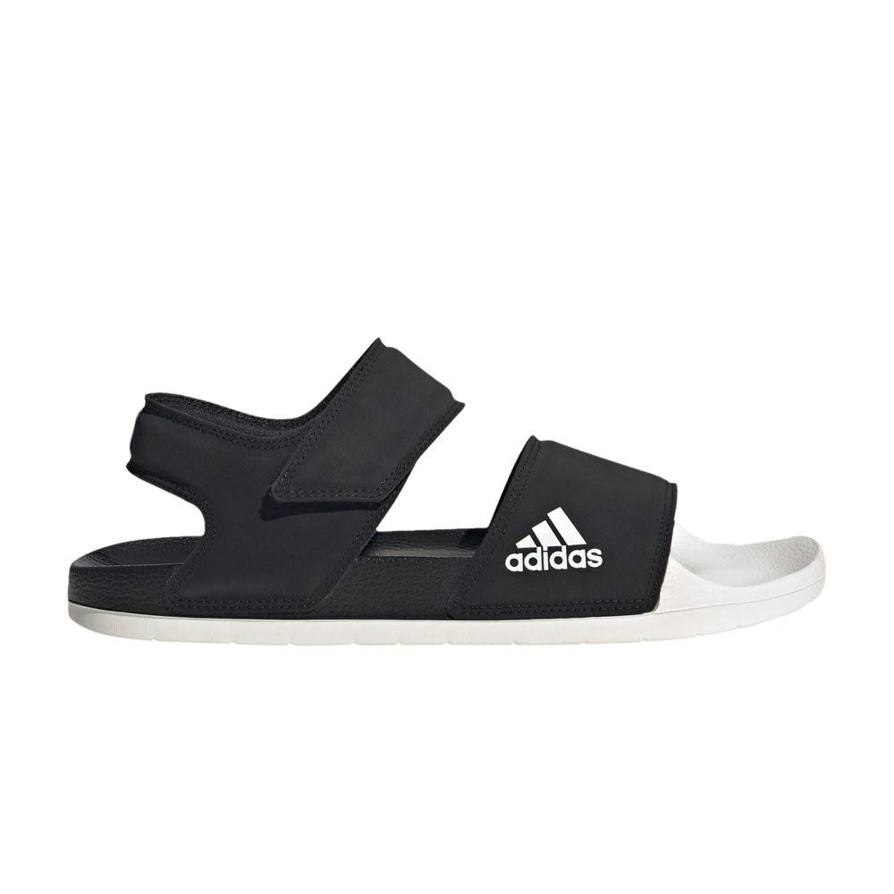 Pre-owned Adidas Originals Adilette Sandal 'black Core White'