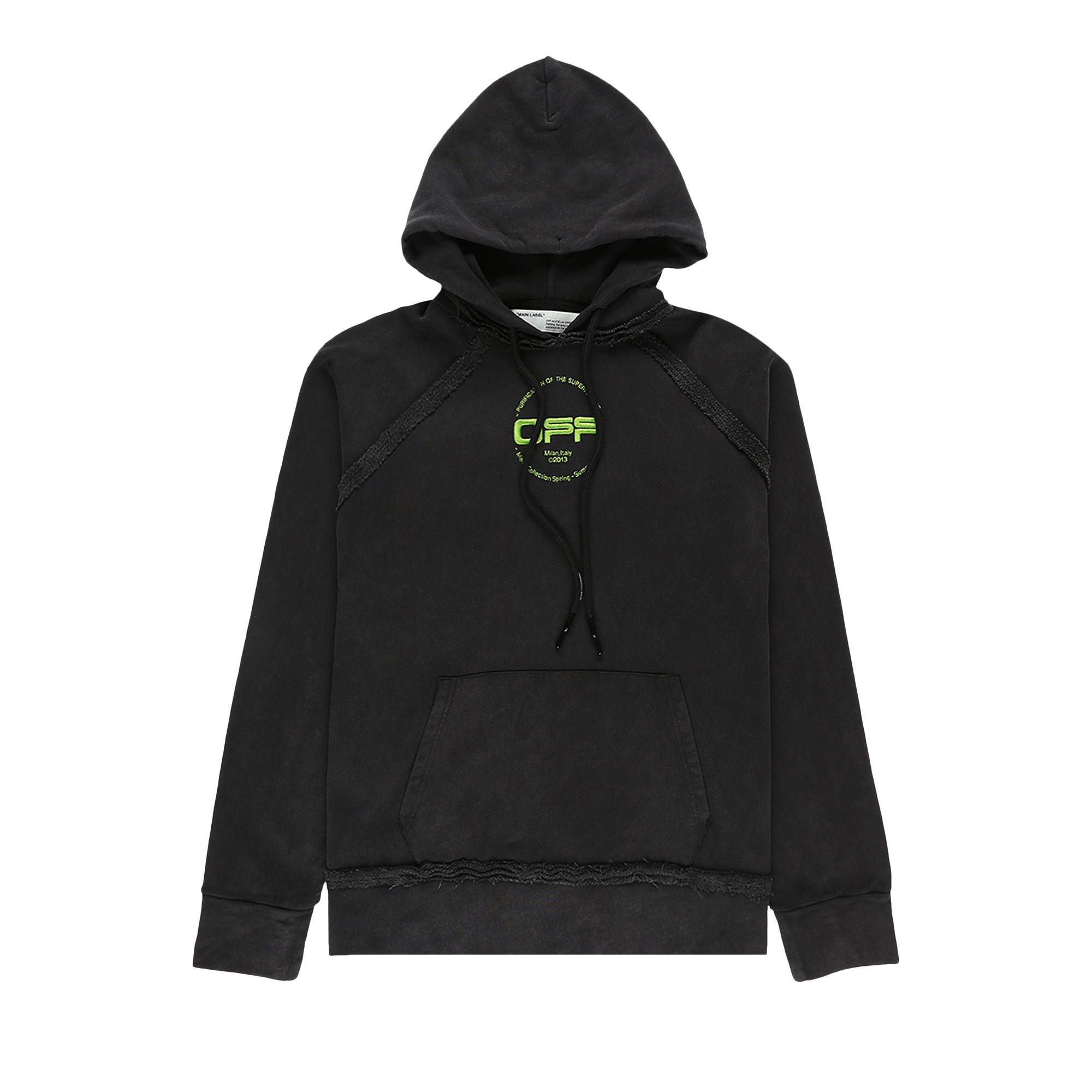 Off-White Hand Logo Incompiuto Hoodie 'Black' | Men's Size XS