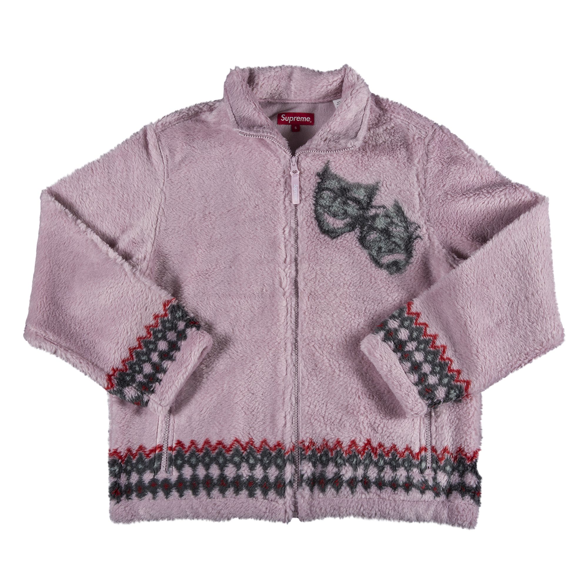Supreme Drama Mask Fleece Jacket 'Pink' | Men's Size XL
