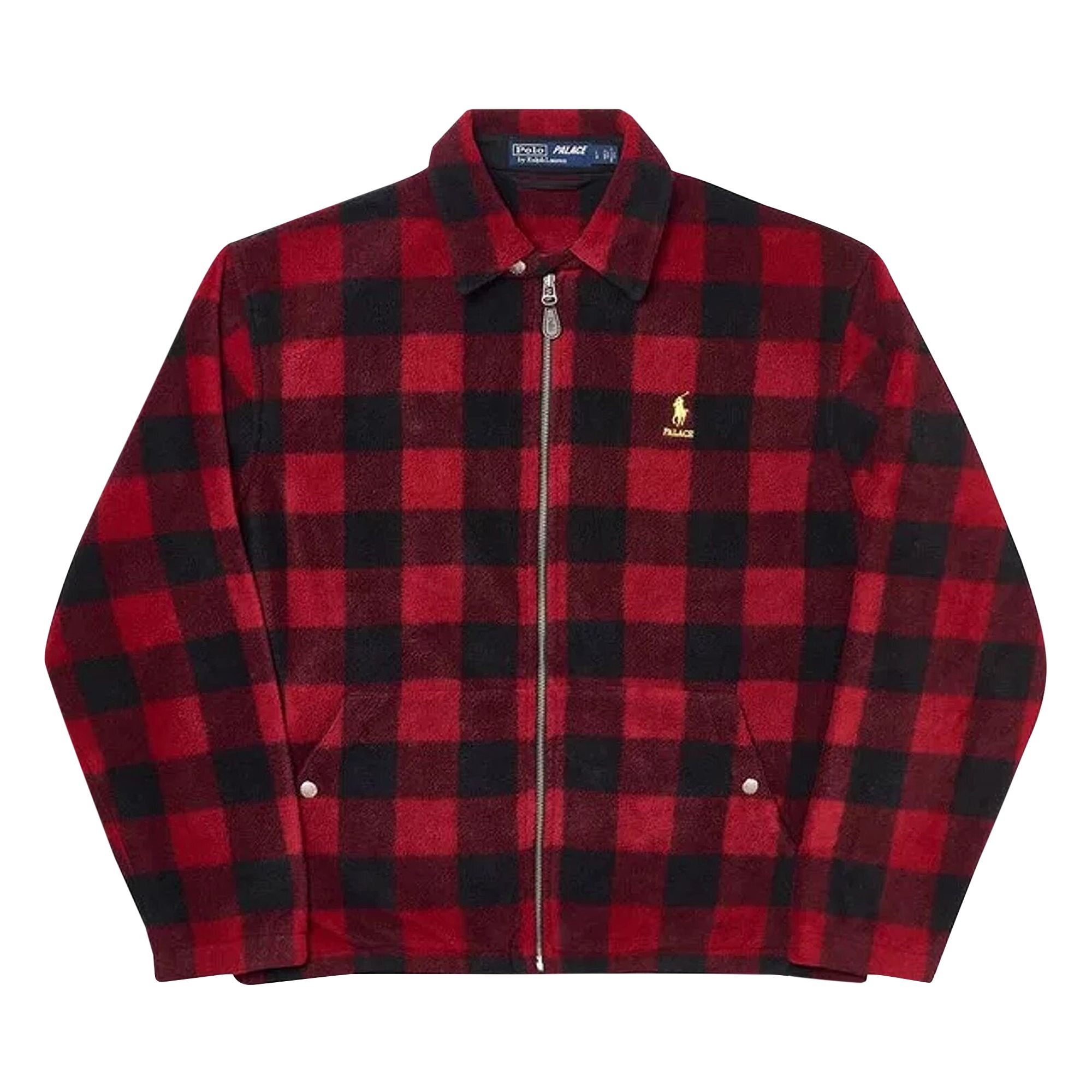 Palace x Ralph Lauren Polar Fleece Harrington Jacket 'Buffalo Plaid' | Red | Men's Size L