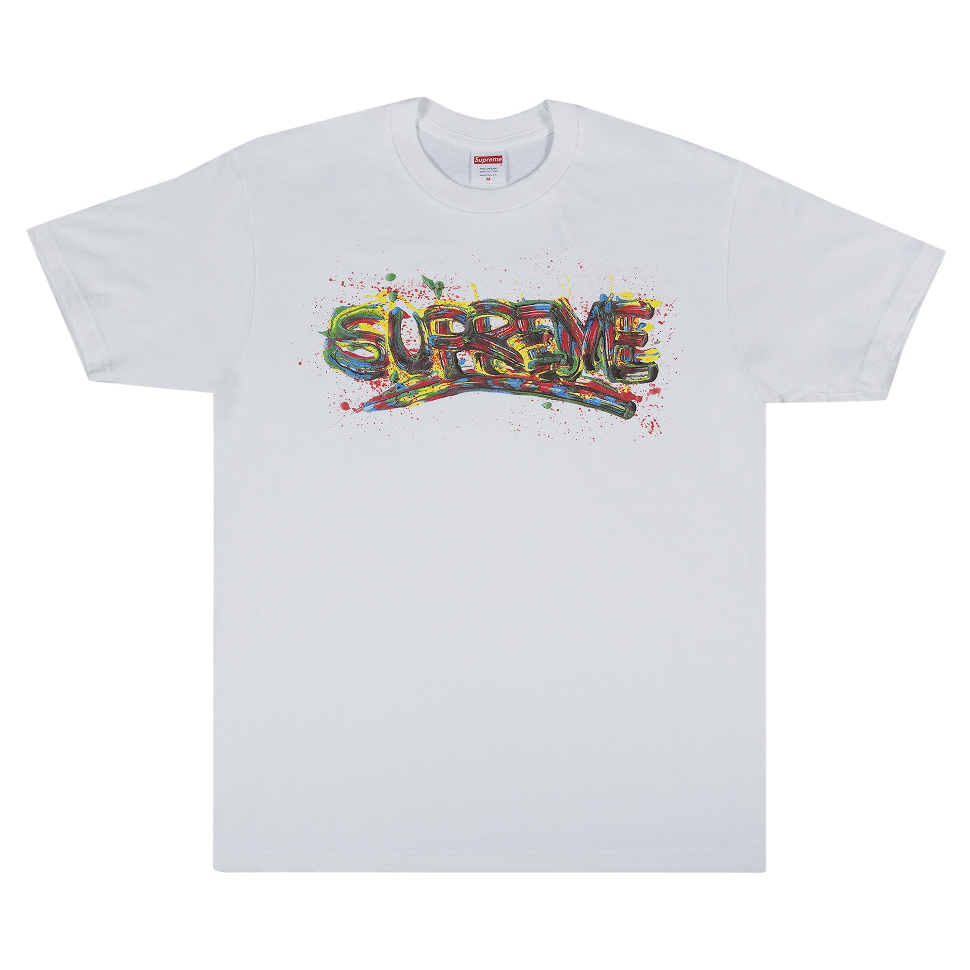 Supreme Paint Logo Tee 'White' | Men's Size XL