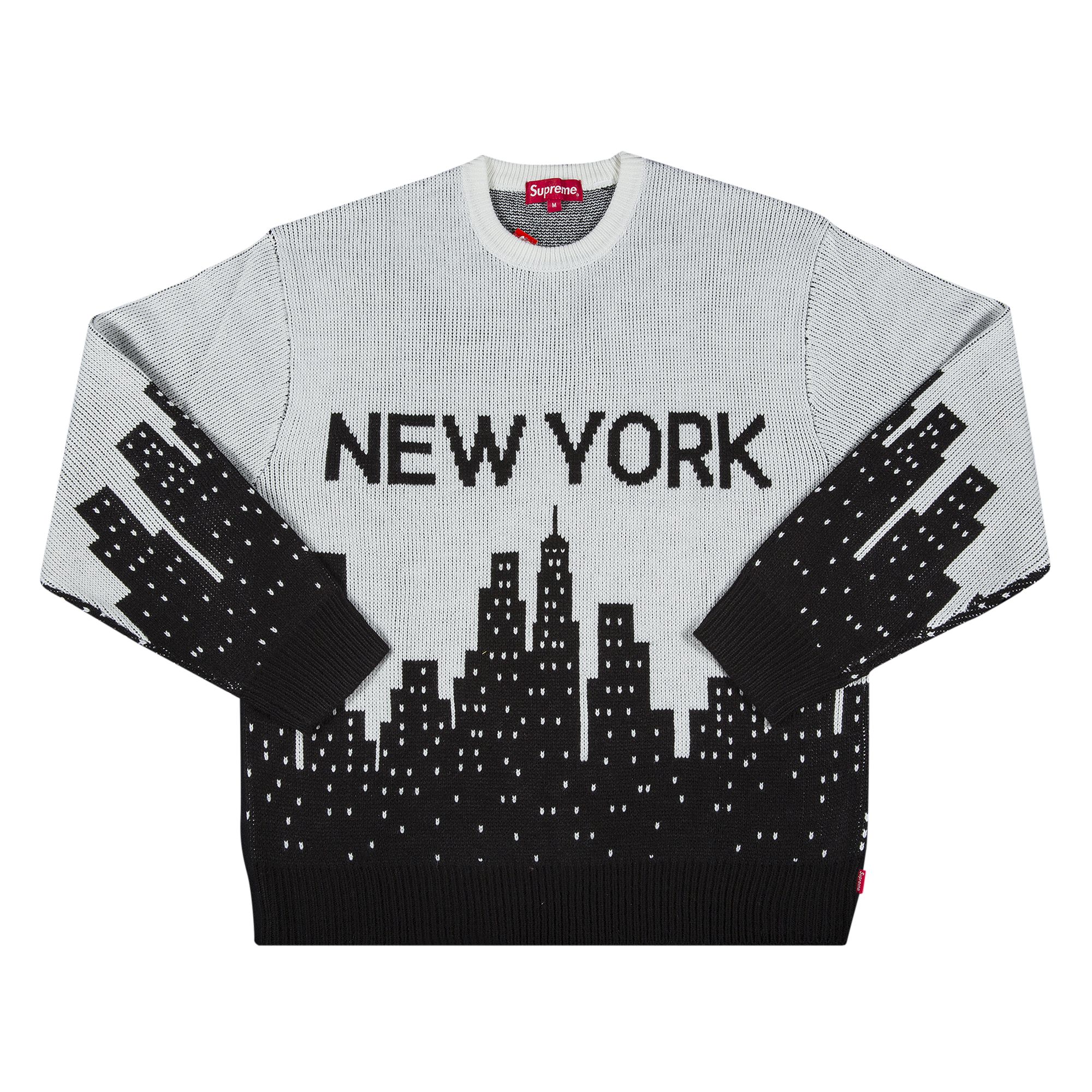 Supreme New York Sweater 'White' | Men's Size M