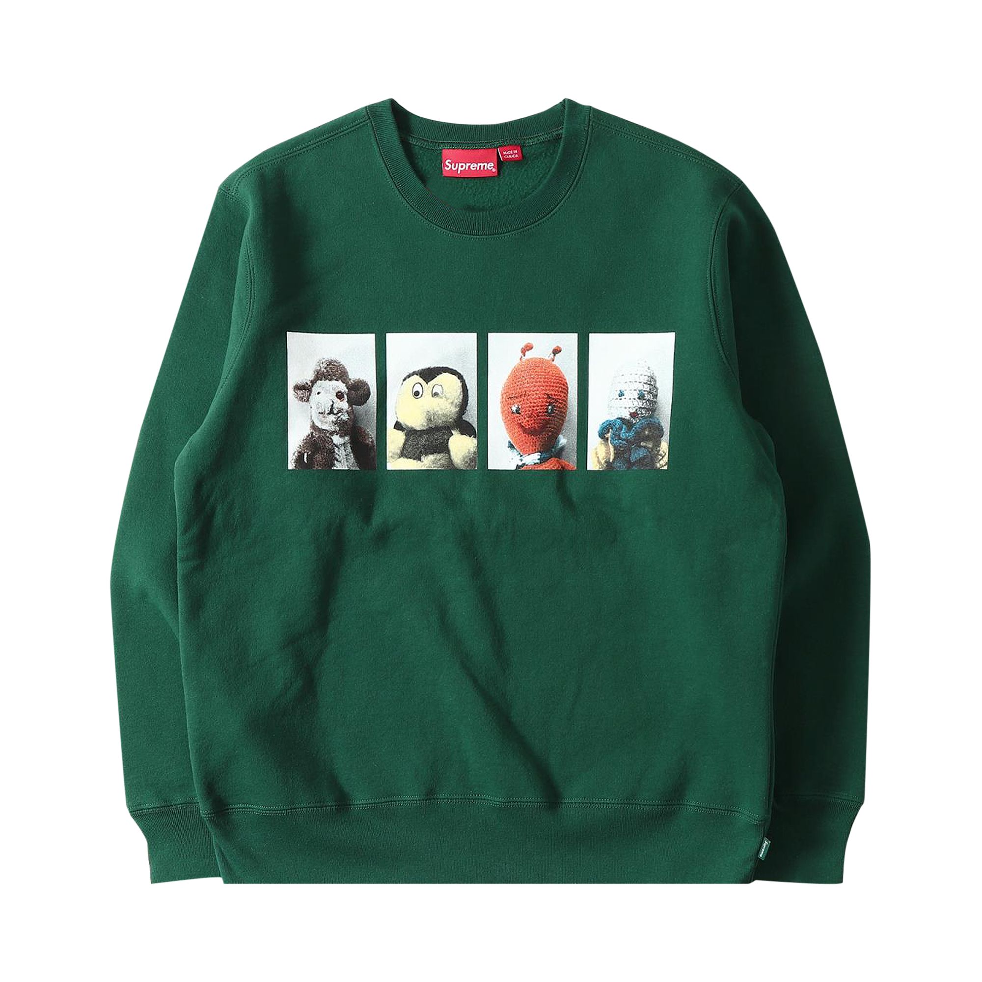 Pre-owned Supreme X Mike Kelley Ahh...youth! Crewneck Sweatshirt 'dark Green' | Men's Size M