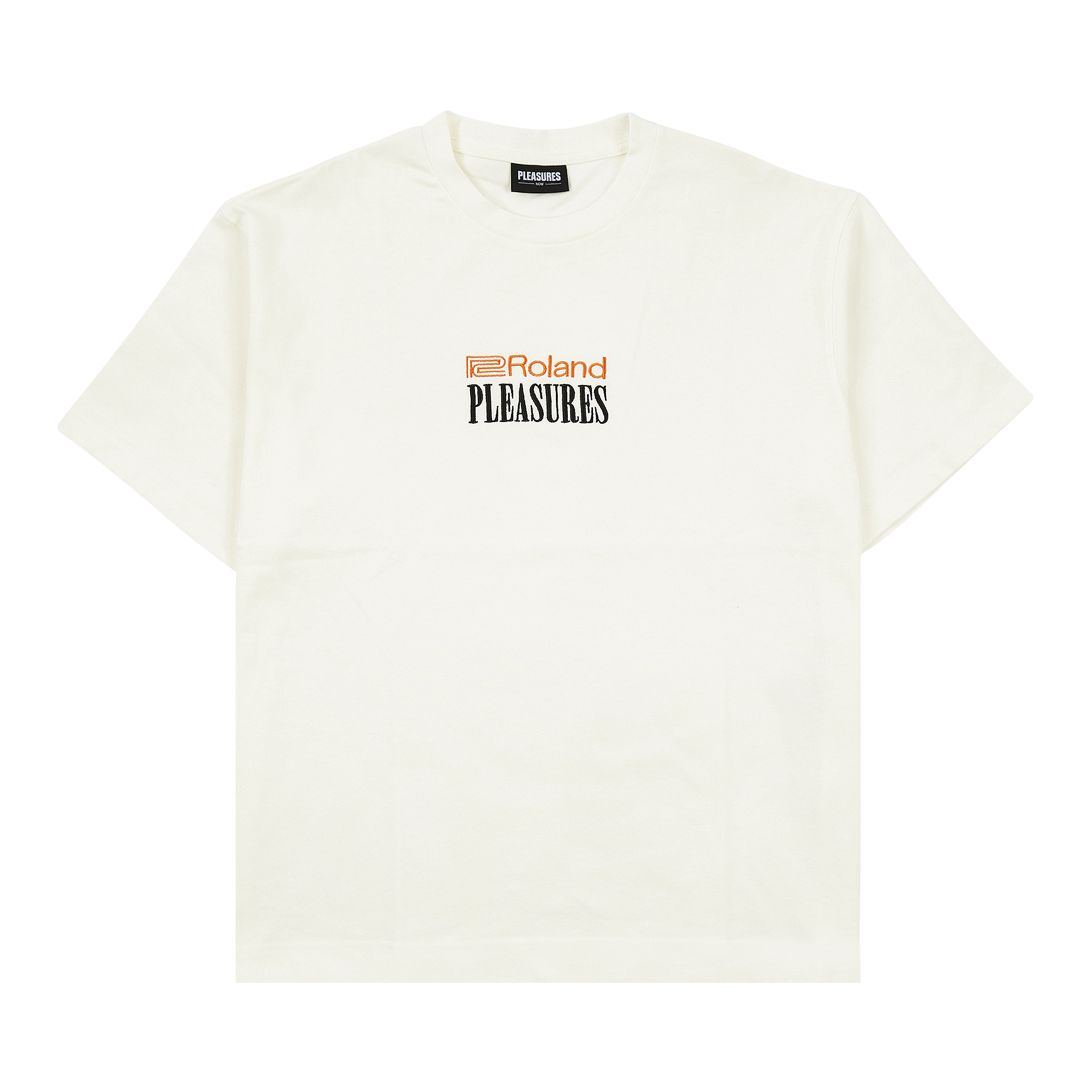 Pre-owned Pleasures X Roland Heavyweight T-shirt 'ivory' In Cream