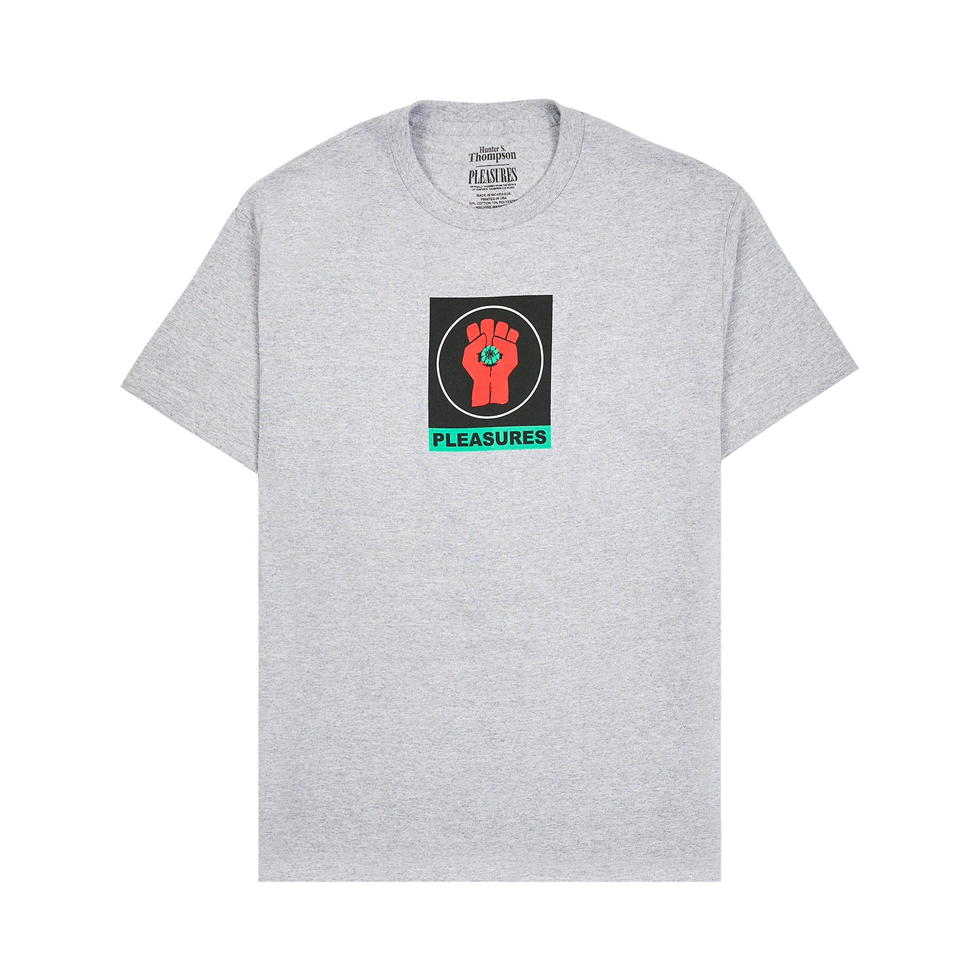 Pre-owned Pleasures Badge T-shirt 'heather Grey'