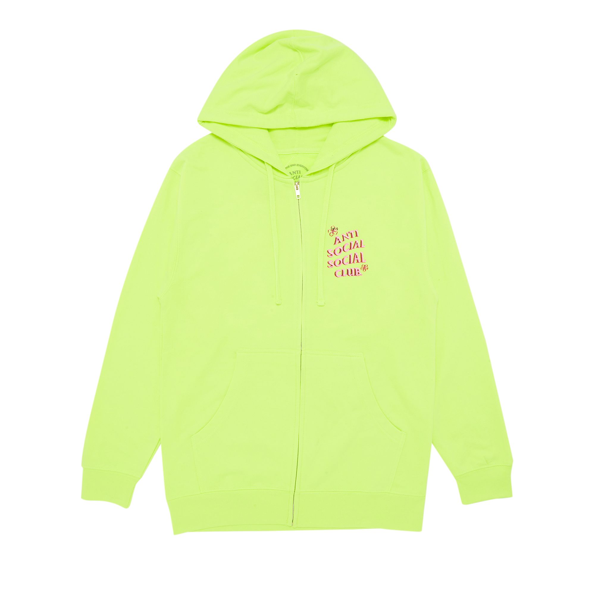 Anti Social Social Club Coral Crush Zip Up Hoodie 'Yellow' | Men's Size S