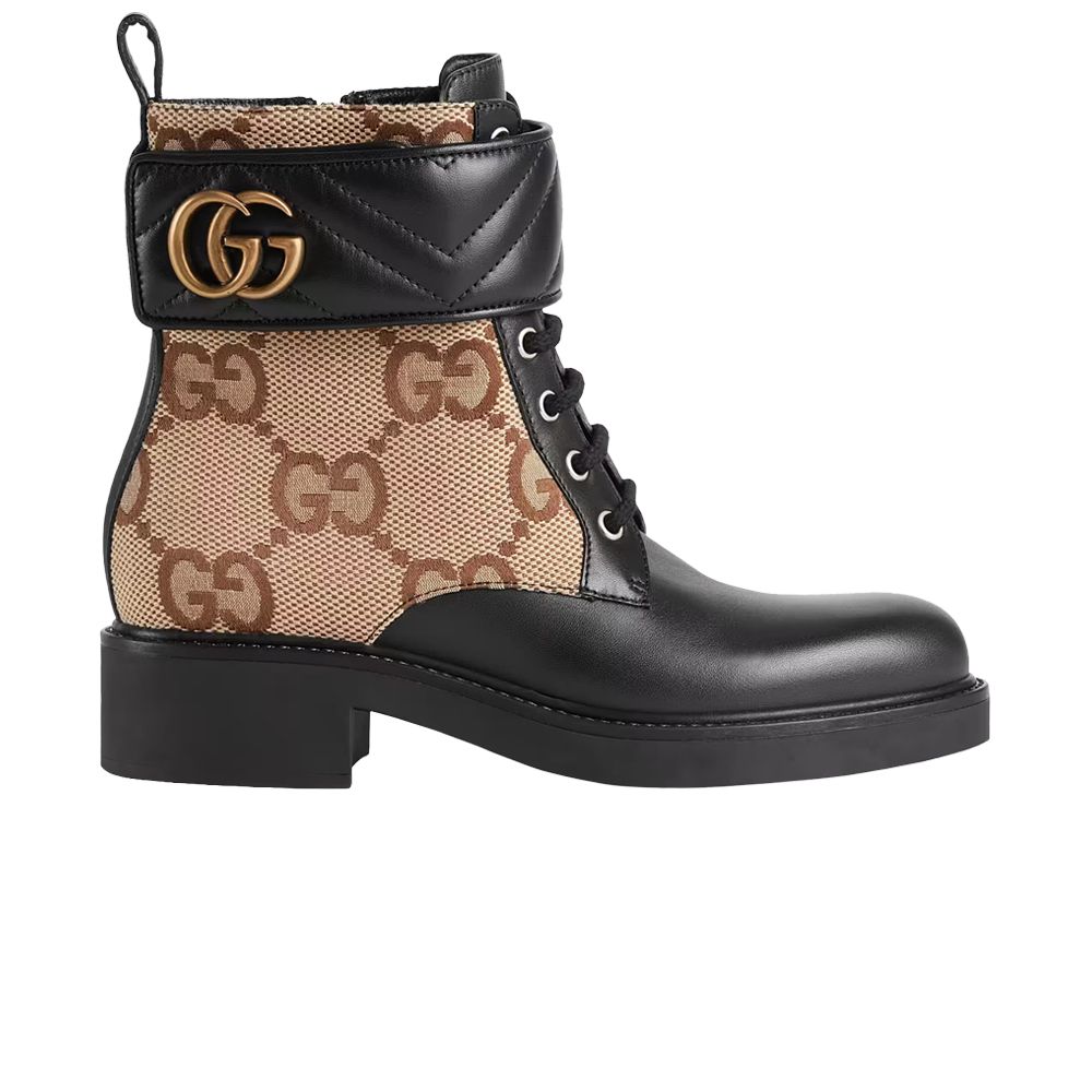 Pre-owned Gucci Wmns Ankle Boot 'double G - Beige' In Brown