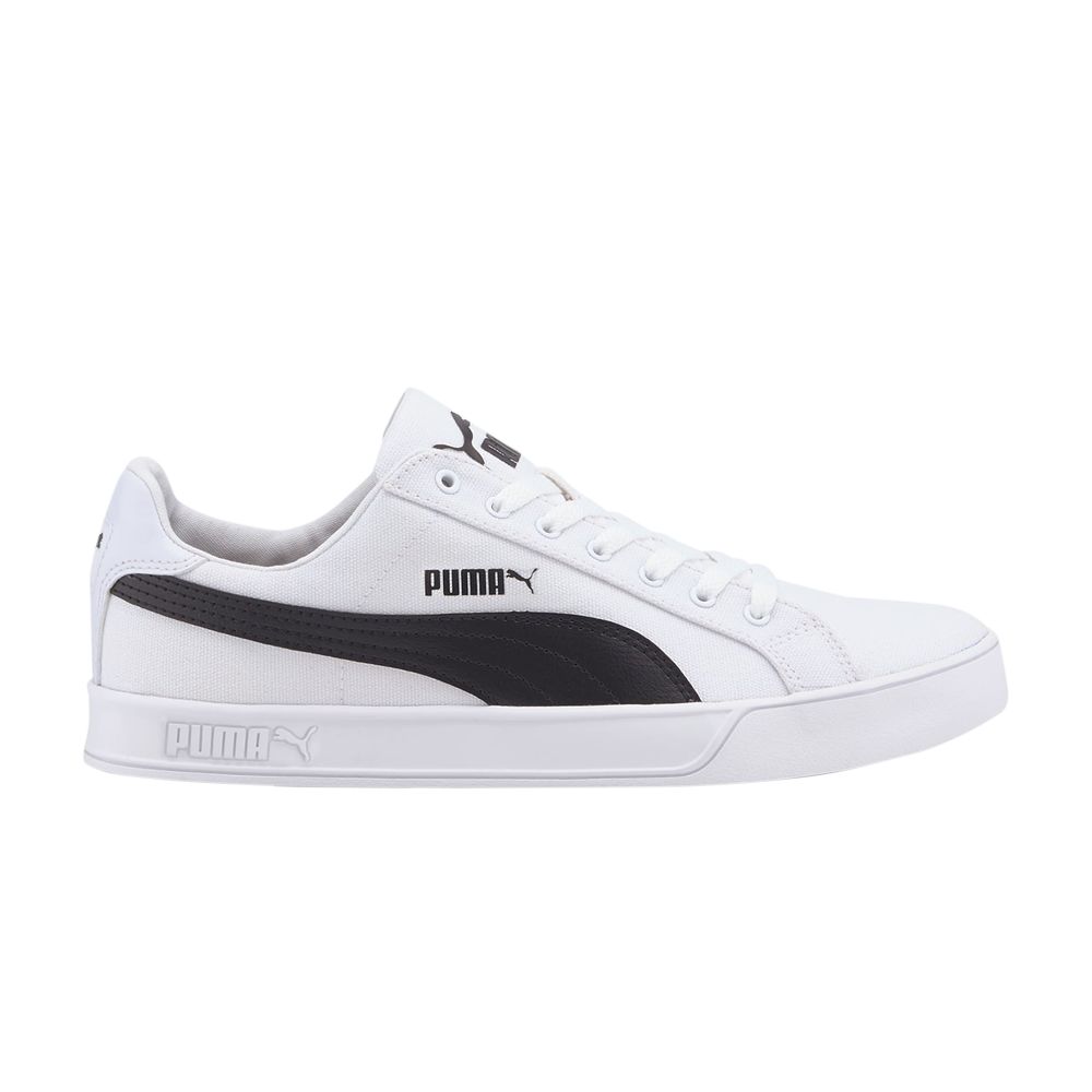Puma Smash Vulc Canvas 'White Black' | Men's Size 7