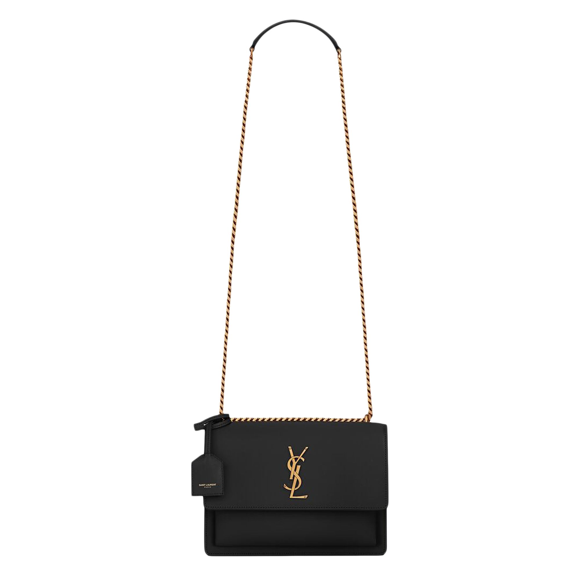 Pre-owned Saint Laurent Sunset Medium Chain Bag 'black'
