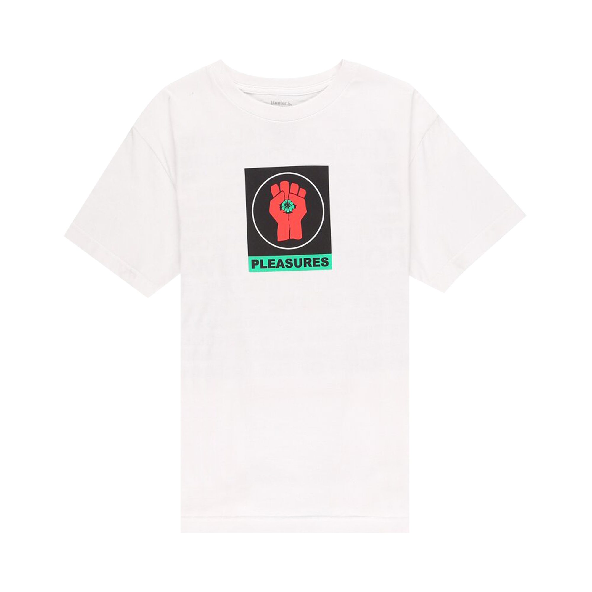 Pre-owned Pleasures Badge T-shirt 'white'