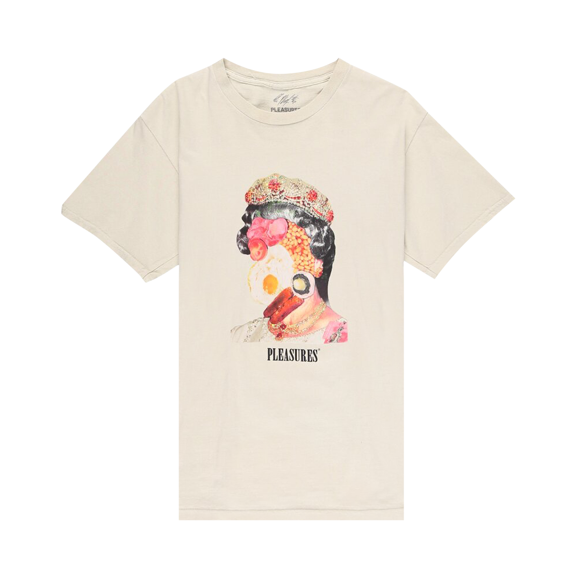Pre-owned Pleasures English Breakfast T-shirt 'natural' In Tan
