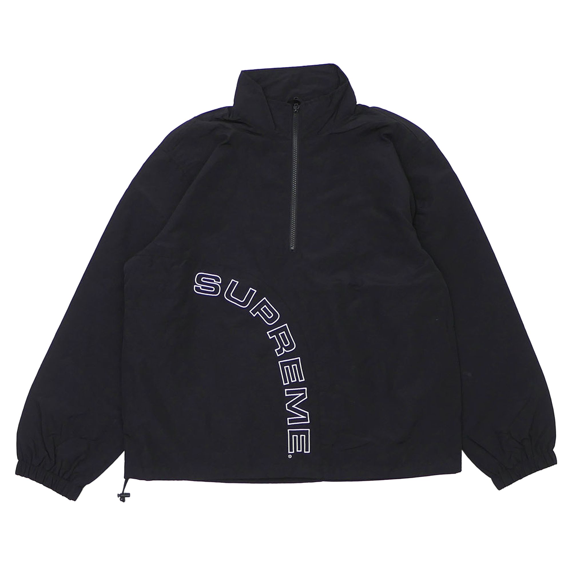 Supreme Corner Arc Half Zip Pullover 'Black' | Men's Size L