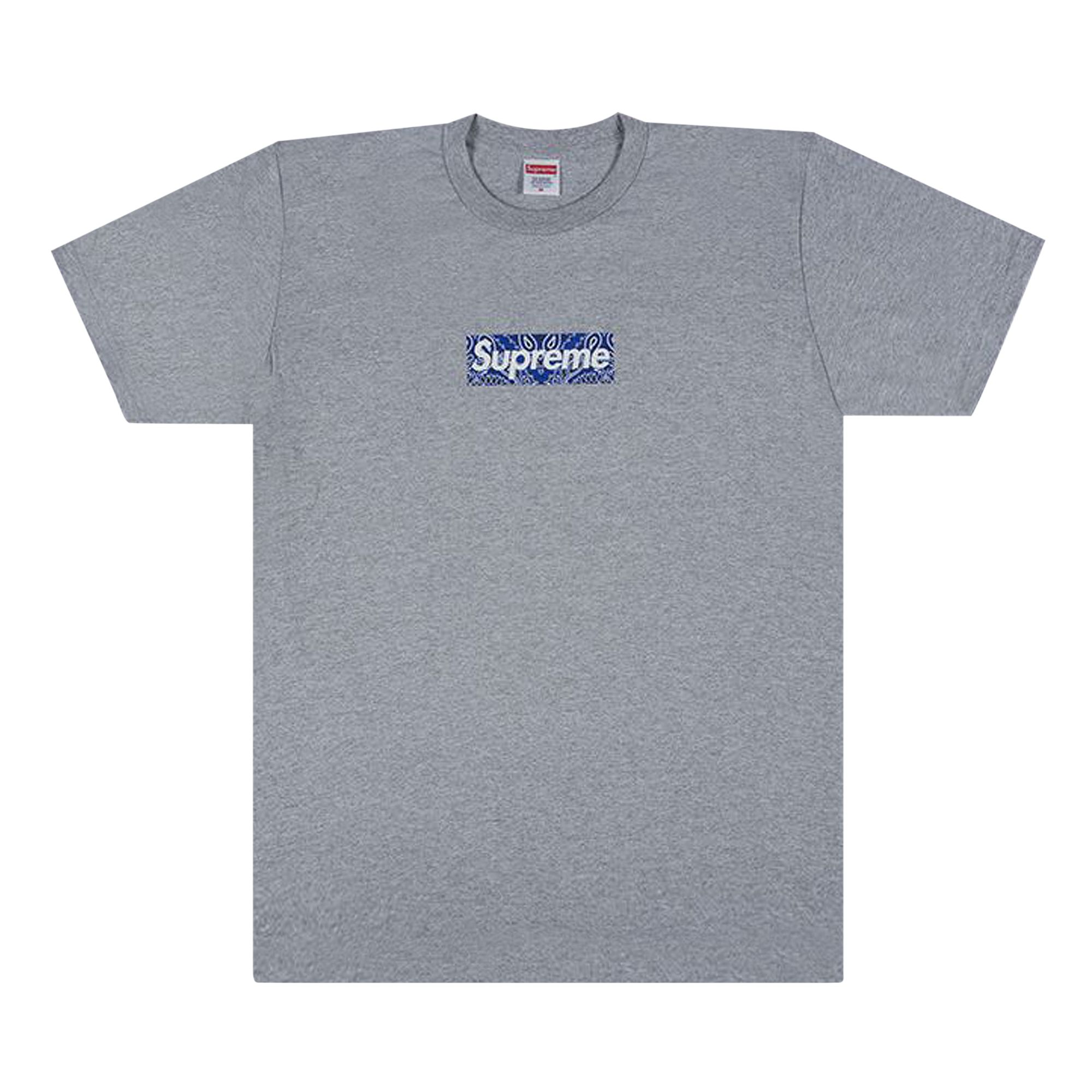 Supreme Bandana Box Logo Tee 'Heather Grey' | Men's Size M